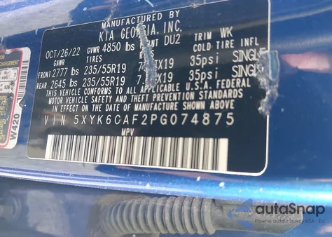 2023 Kia Sportage X-Line from USA, damaged, VIN 5XYK6CAF2PG074875